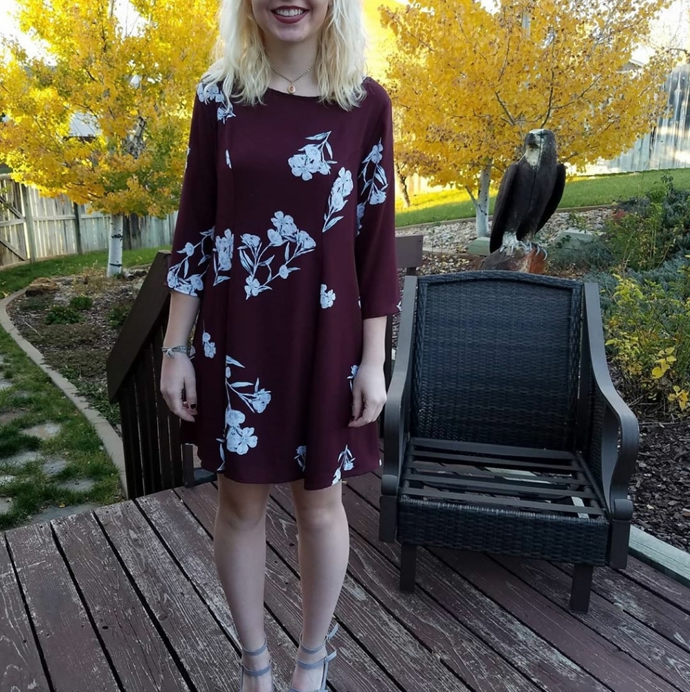 Burgundy dress